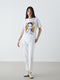 Crew Neck Printed Women's T-shirt
